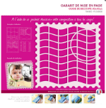 Gabarit, pochoir de mise en page Timbre